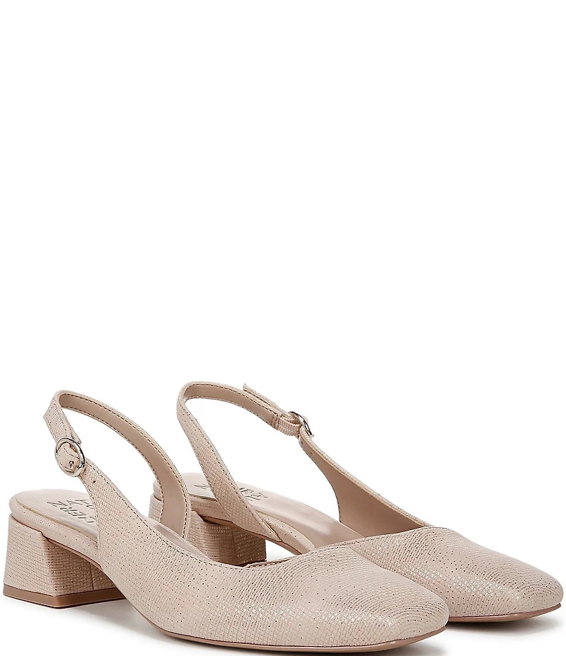 Naturalizer Jayla Metallic Leather Slingback Pumps