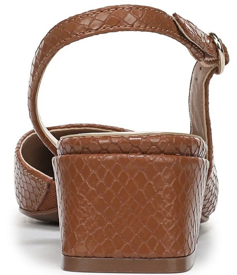 Naturalizer Jayla Snake Embossed Leather d'Orsay Slingback Dress Pumps