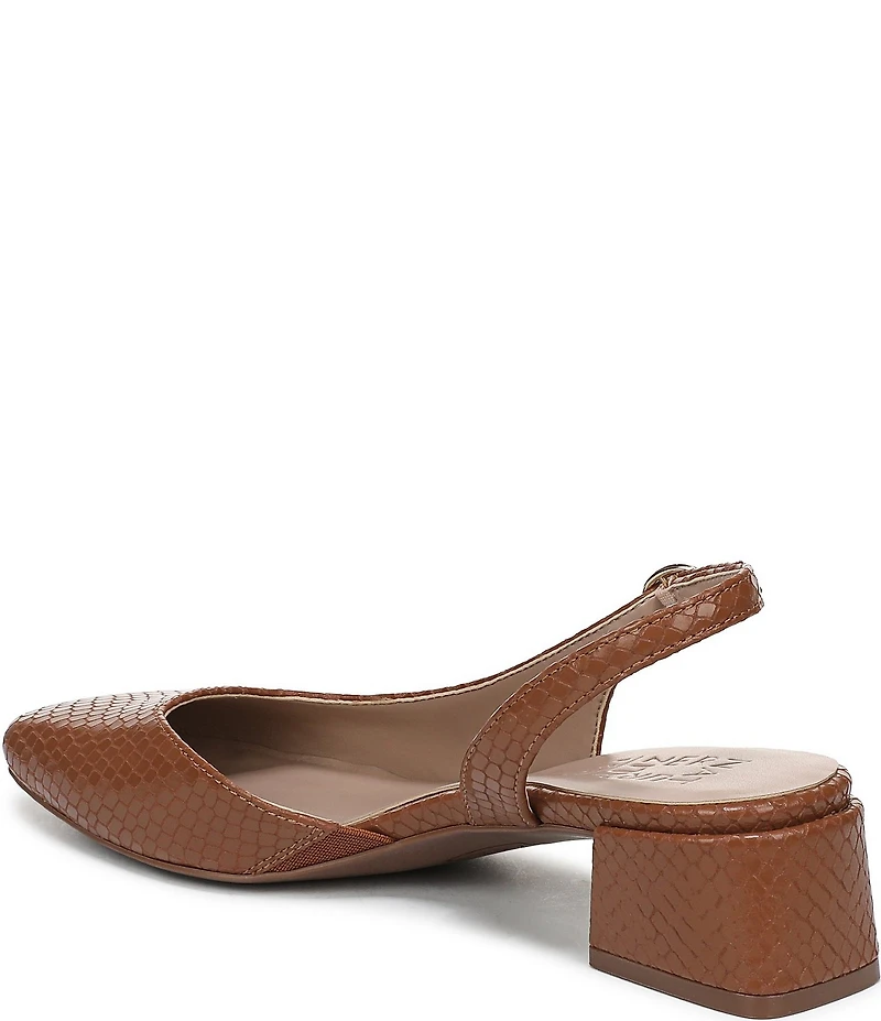 Naturalizer Jayla Snake Embossed Leather d'Orsay Slingback Dress Pumps