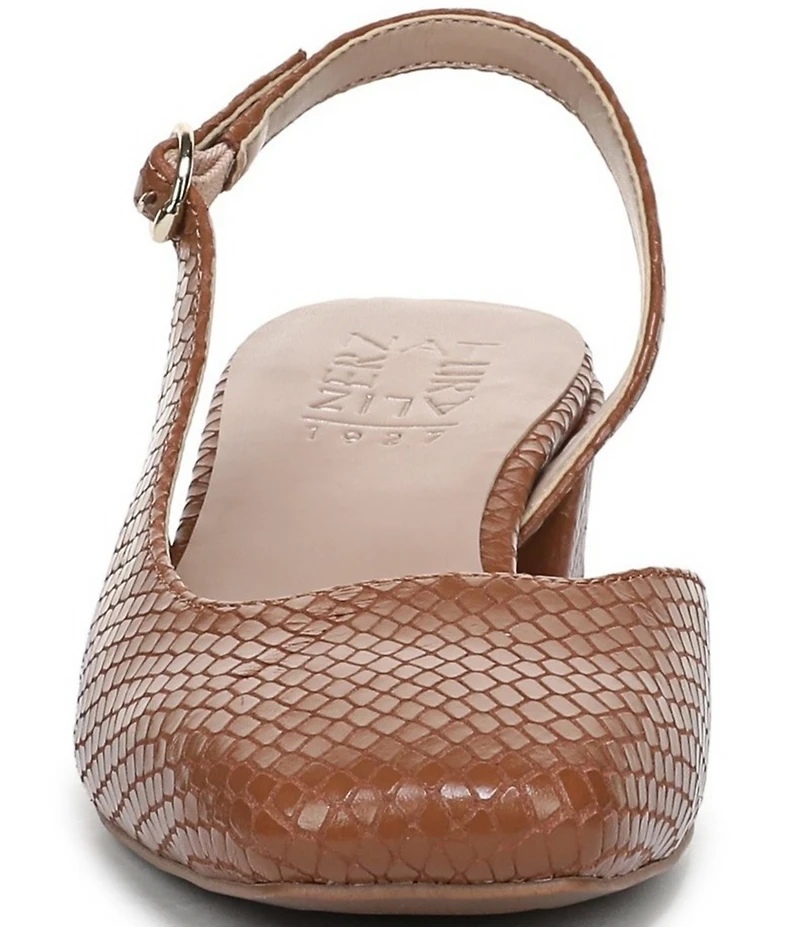 Naturalizer Jayla Snake Embossed Leather d'Orsay Slingback Dress Pumps