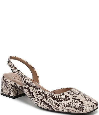 Naturalizer Jayla Snake Print Leather d'Orsay Slingback Dress Pumps