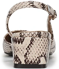 Naturalizer Jayla Snake Print Leather d'Orsay Slingback Dress Pumps