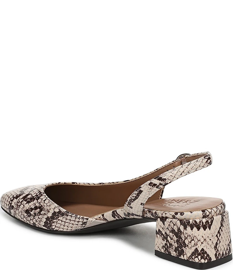 Naturalizer Jayla Snake Print Leather d'Orsay Slingback Dress Pumps