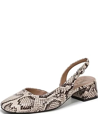 Naturalizer Jayla Snake Print Leather d'Orsay Slingback Dress Pumps