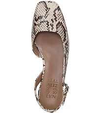 Naturalizer Jayla Snake Print Leather d'Orsay Slingback Dress Pumps