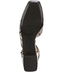 Naturalizer Jayla Snake Print Leather d'Orsay Slingback Dress Pumps