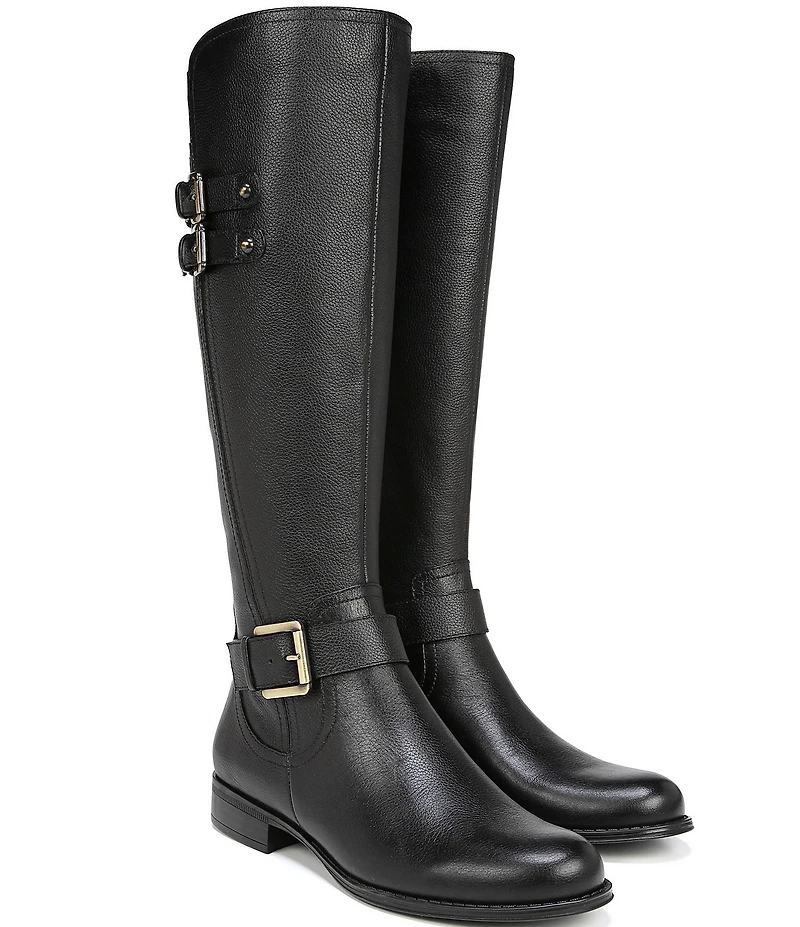 Naturalizer Jessie Leather Buckle Hardware Tall Riding Boots