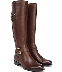 Naturalizer Jessie Leather Buckle Hardware Tall Riding Boots