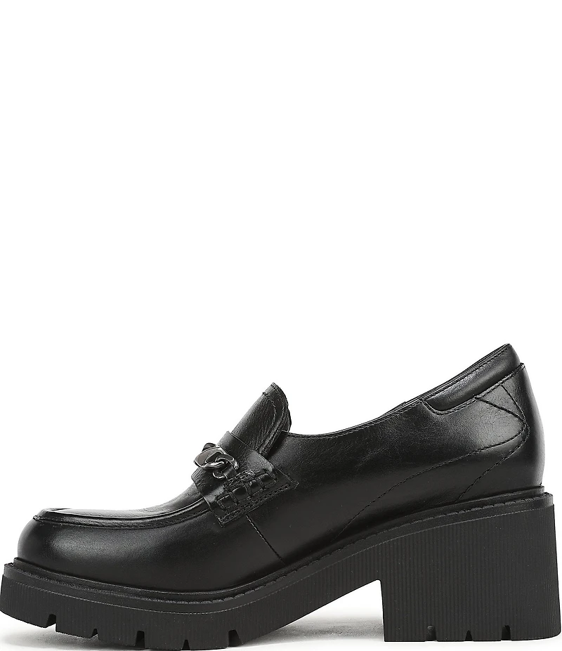 Naturalizer Jolee Leather Lug Sole Chain Loafers