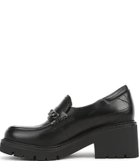 Naturalizer Jolee Leather Lug Sole Chain Loafers