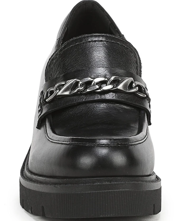 Naturalizer Jolee Leather Lug Sole Chain Loafers