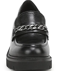 Naturalizer Jolee Leather Lug Sole Chain Loafers