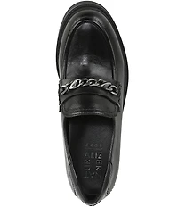 Naturalizer Jolee Leather Lug Sole Chain Loafers