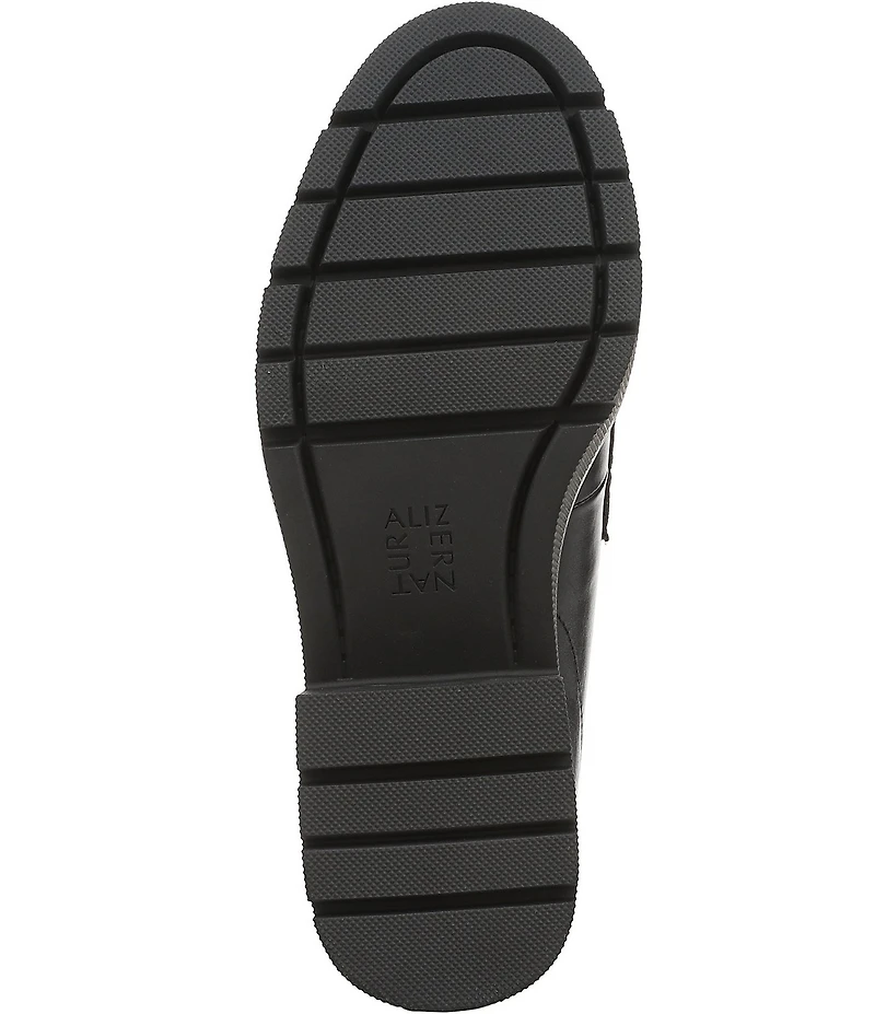 Naturalizer Jolee Leather Lug Sole Chain Loafers