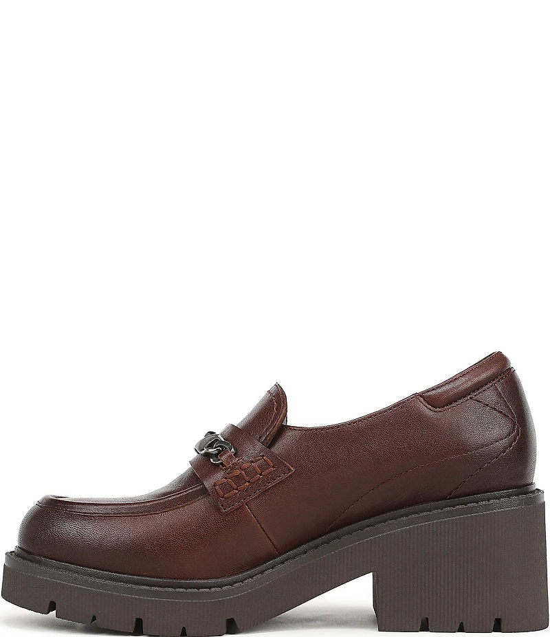 Naturalizer Jolee Leather Lug Sole Chain Loafers