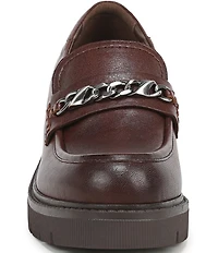 Naturalizer Jolee Leather Lug Sole Chain Loafers
