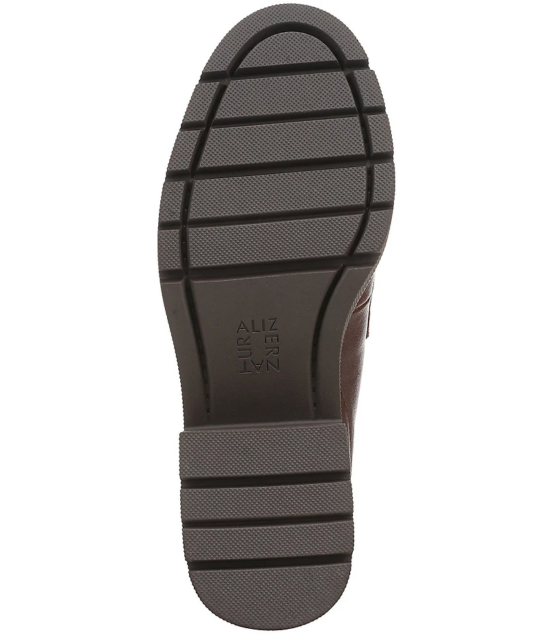Naturalizer Jolee Leather Lug Sole Chain Loafers