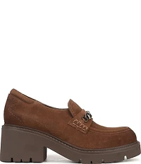 Naturalizer Jolee Suede Lug Sole Chain Loafers