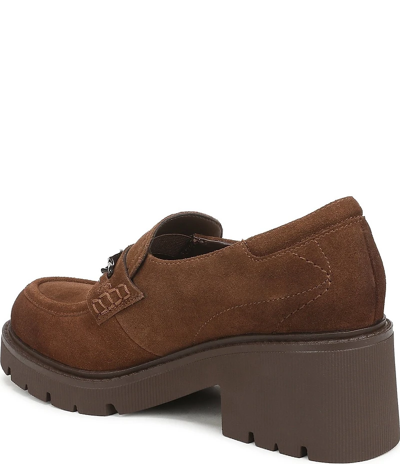 Naturalizer Jolee Suede Lug Sole Chain Loafers