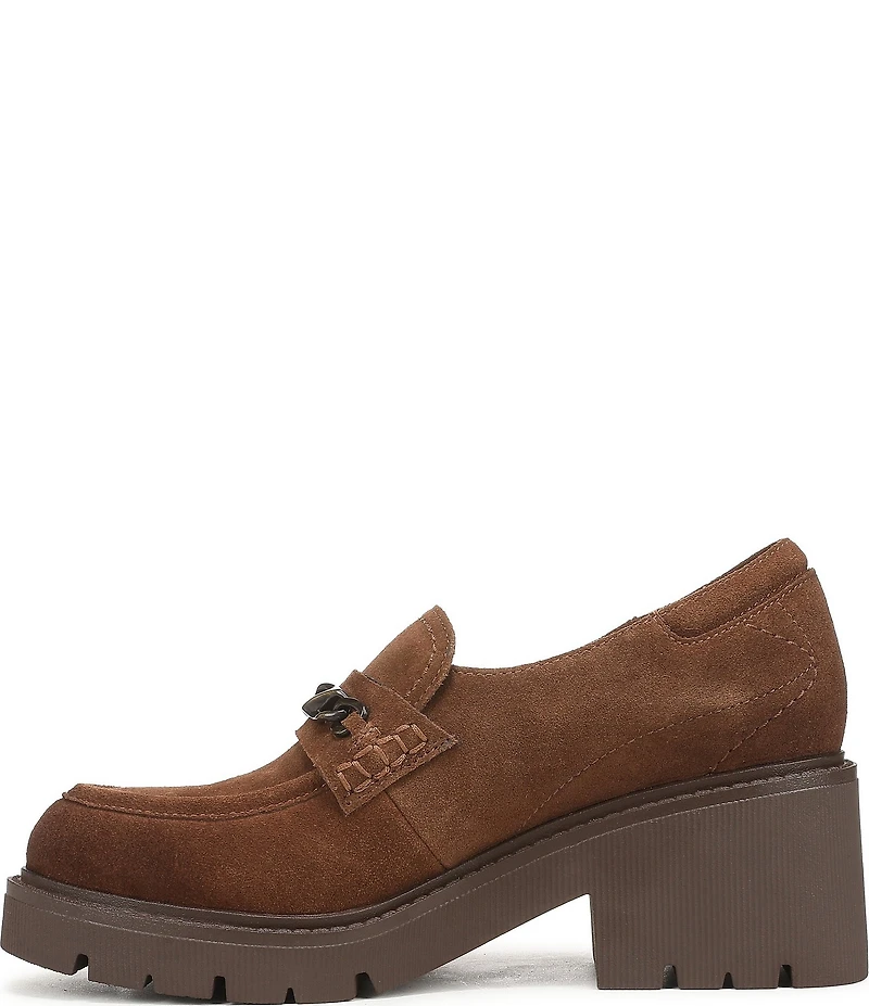 Naturalizer Jolee Suede Lug Sole Chain Loafers