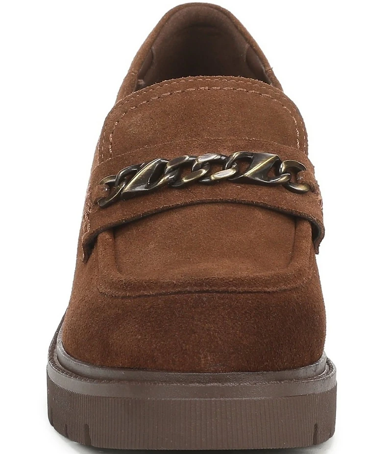 Naturalizer Jolee Suede Lug Sole Chain Loafers