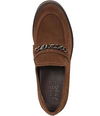 Naturalizer Jolee Suede Lug Sole Chain Loafers