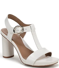 Naturalizer Jordis Croco Leather Buckle Hardware T-Strap Dress Sandals