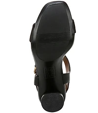 Naturalizer Jordis Leather Buckle Hardware T-Strap Dress Sandals