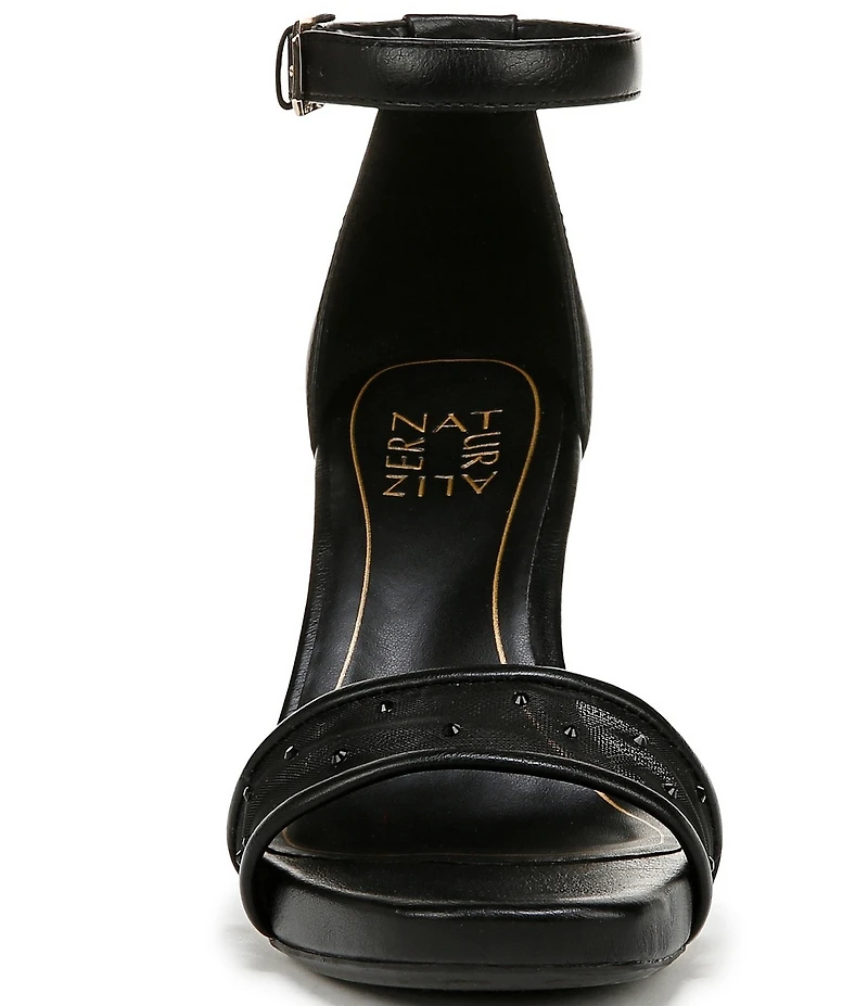 Naturalizer Joy Mesh Rhinestone Square Toe Ankle Strap Dress Sandals