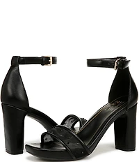 Naturalizer Joy Mesh Rhinestone Square Toe Ankle Strap Dress Sandals