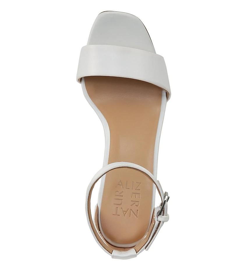 Naturalizer Joy Ankle Strap Satin Square Toe Ankle Strap Dress Sandals