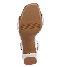 Naturalizer Joy Ankle Strap Satin Square Toe Ankle Strap Dress Sandals