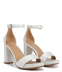 Naturalizer Joy Ankle Strap Satin Square Toe Ankle Strap Dress Sandals