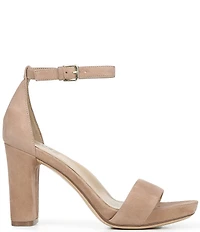 Naturalizer Joy Ankle Strap Suede Square Toe Ankle Strap Dress Sandals