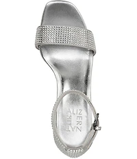 Naturalizer Joy Rhinestone Embellished Square Toe Ankle Strap Dress Sandals