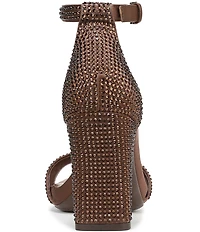 Naturalizer Joy Rhinestone Embellished Square Toe Ankle Strap Dress Sandals