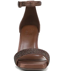 Naturalizer Joy Rhinestone Embellished Square Toe Ankle Strap Dress Sandals