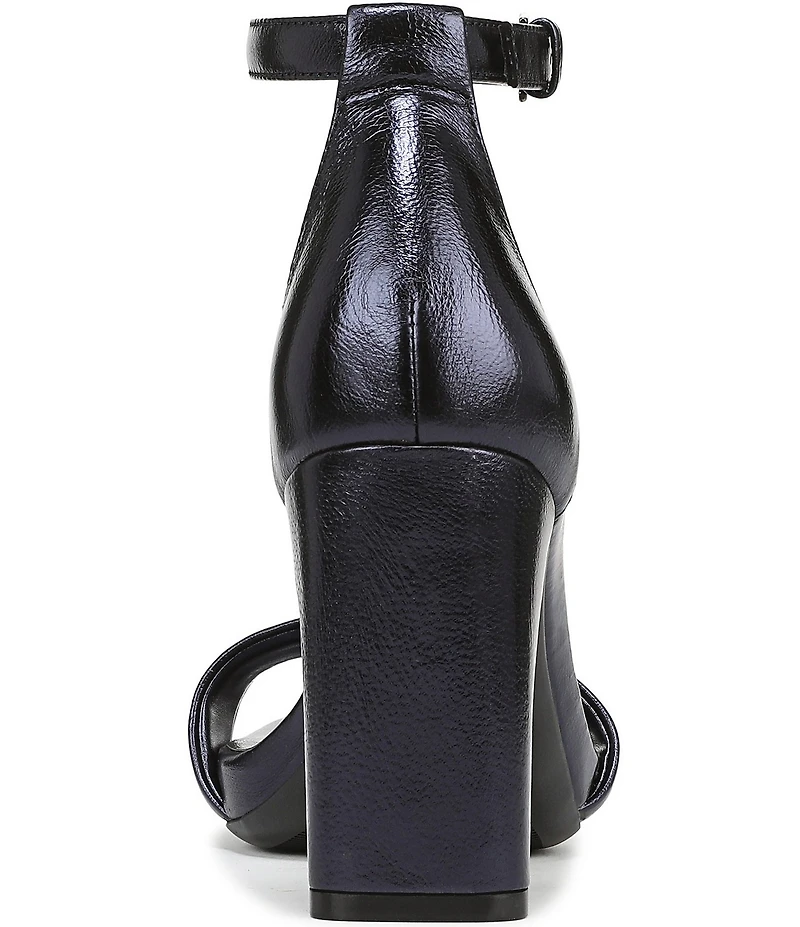 Naturalizer Joy Leather Square Toe Ankle Strap Dress Sandals