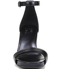 Naturalizer Joy Leather Square Toe Ankle Strap Dress Sandals