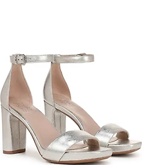 Naturalizer Joy Leather Square Toe Ankle Strap Dress Sandals