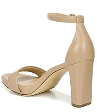 Naturalizer Joy Leather Square Toe Ankle Strap Dress Sandals