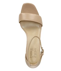 Naturalizer Joy Leather Square Toe Ankle Strap Dress Sandals