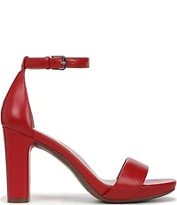 Naturalizer Joy Leather Square Toe Ankle Strap Dress Sandals