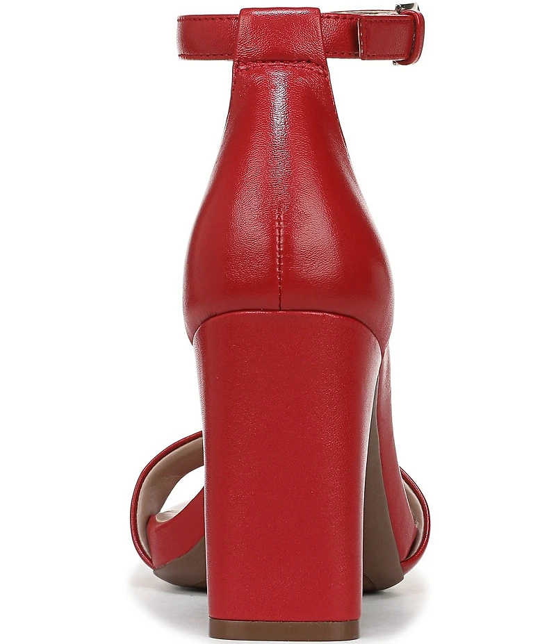 Naturalizer Joy Leather Square Toe Ankle Strap Dress Sandals