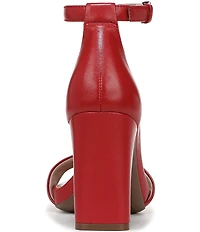 Naturalizer Joy Leather Square Toe Ankle Strap Dress Sandals