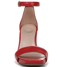 Naturalizer Joy Leather Square Toe Ankle Strap Dress Sandals