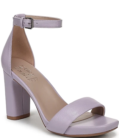 Naturalizer Joy Leather Square Toe Ankle Strap Dress Sandals