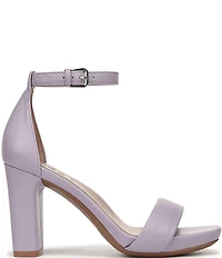 Naturalizer Joy Leather Square Toe Ankle Strap Dress Sandals