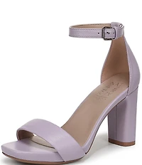 Naturalizer Joy Leather Square Toe Ankle Strap Dress Sandals