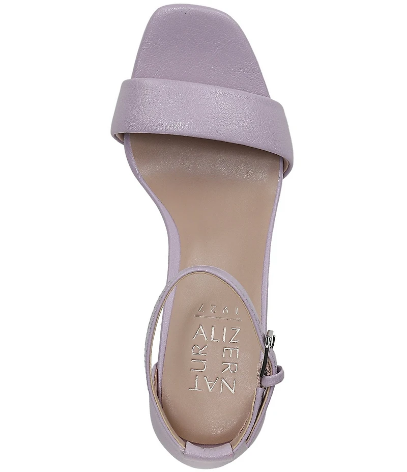 Naturalizer Joy Leather Square Toe Ankle Strap Dress Sandals